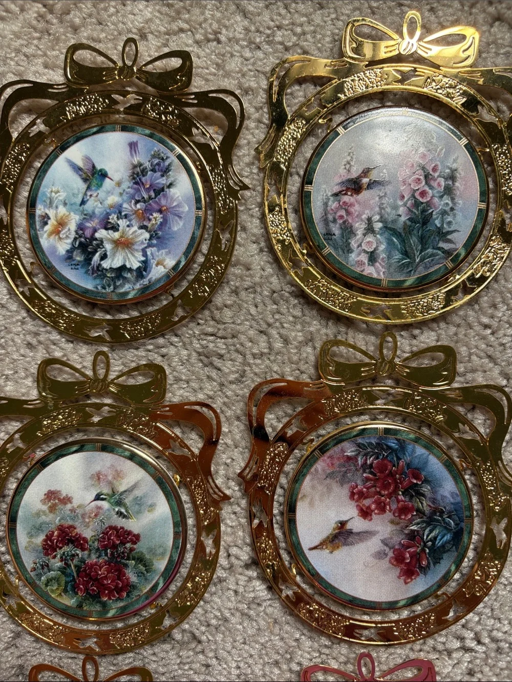 Lena Liu Hummingbird Treasury Ornament Collection, Set of 8, 1994 Bradford